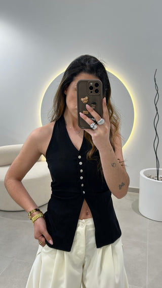 Top Halter Preto