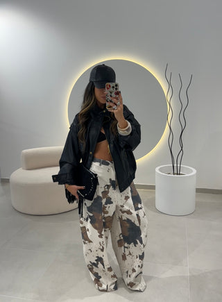 Cow Print Jeans