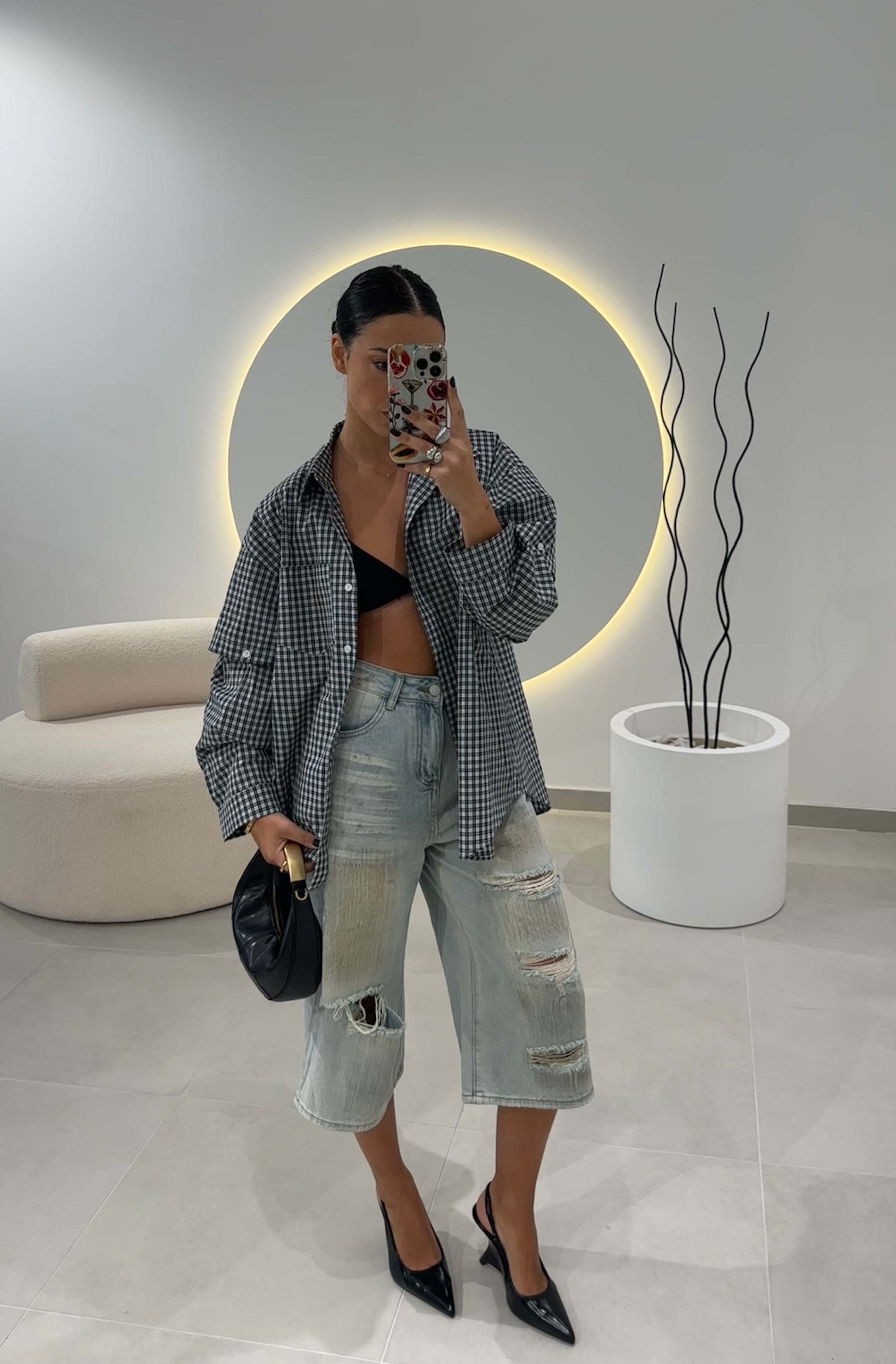 Denim Bermuda Shorts