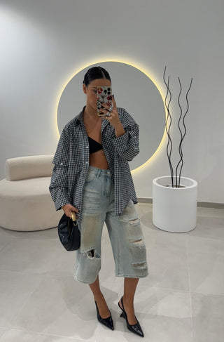 Denim Bermuda Shorts