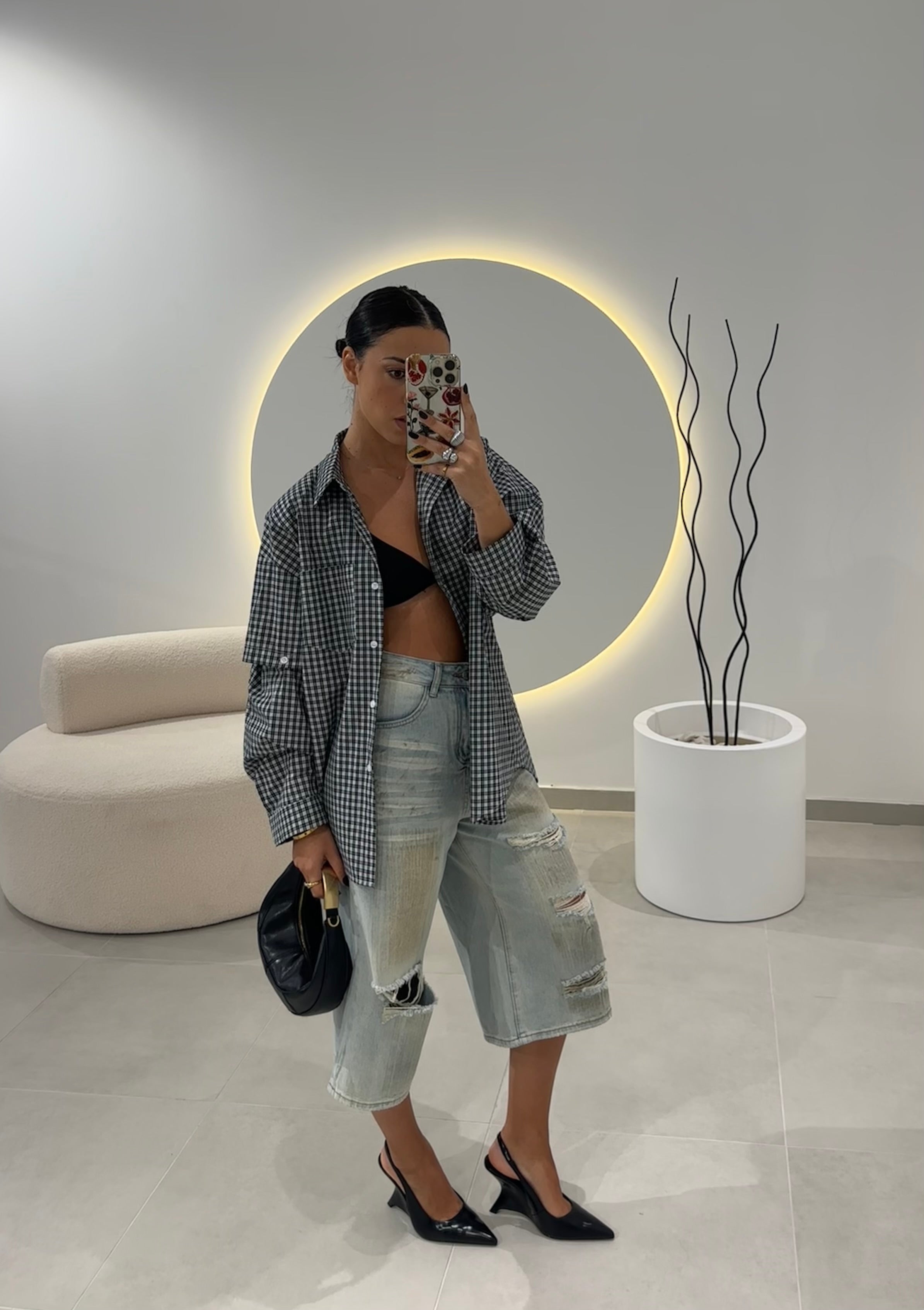 Denim Bermuda Shorts