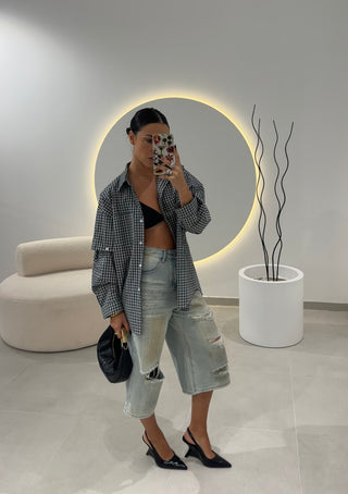 Denim Bermuda Shorts