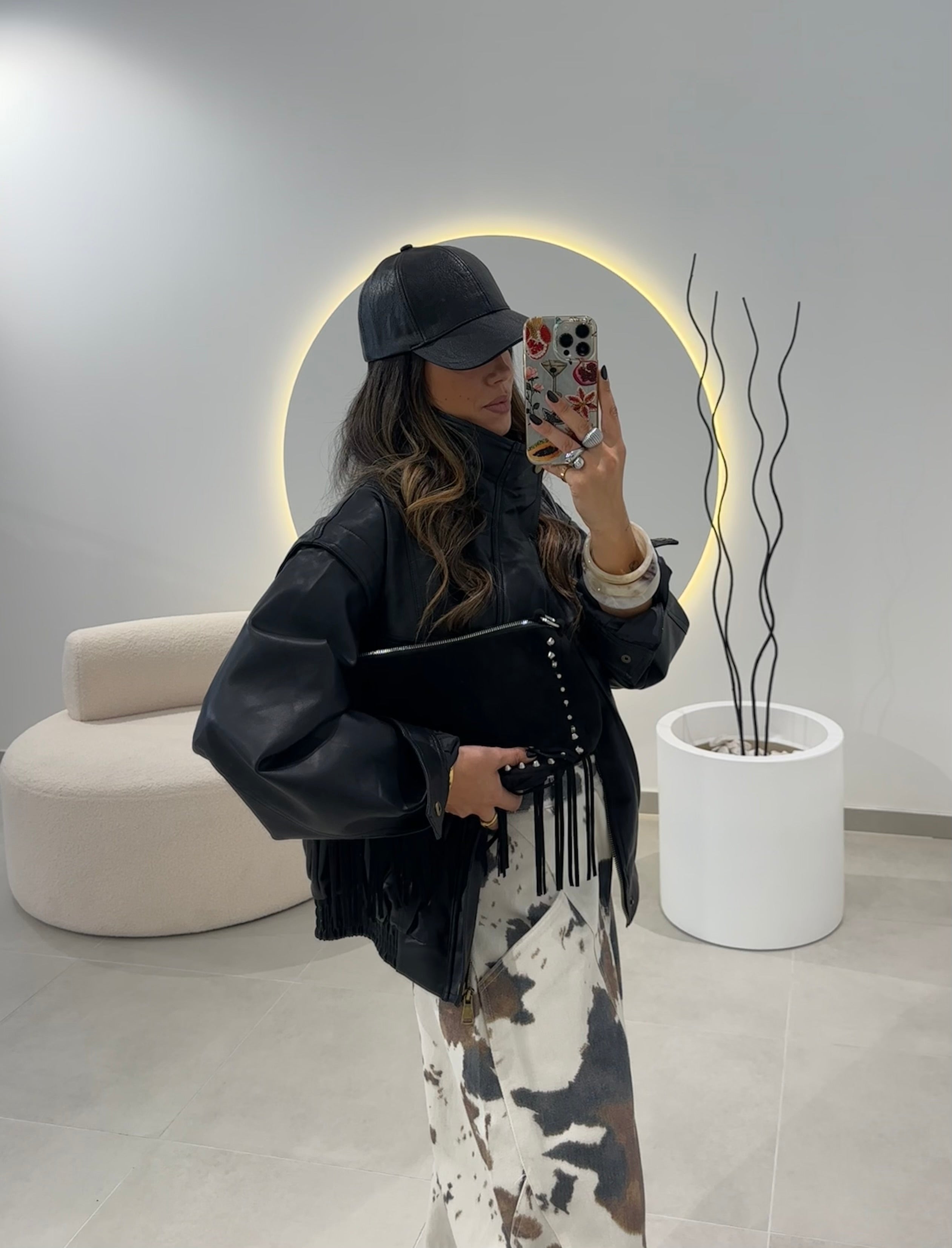 Black Oversized Biker