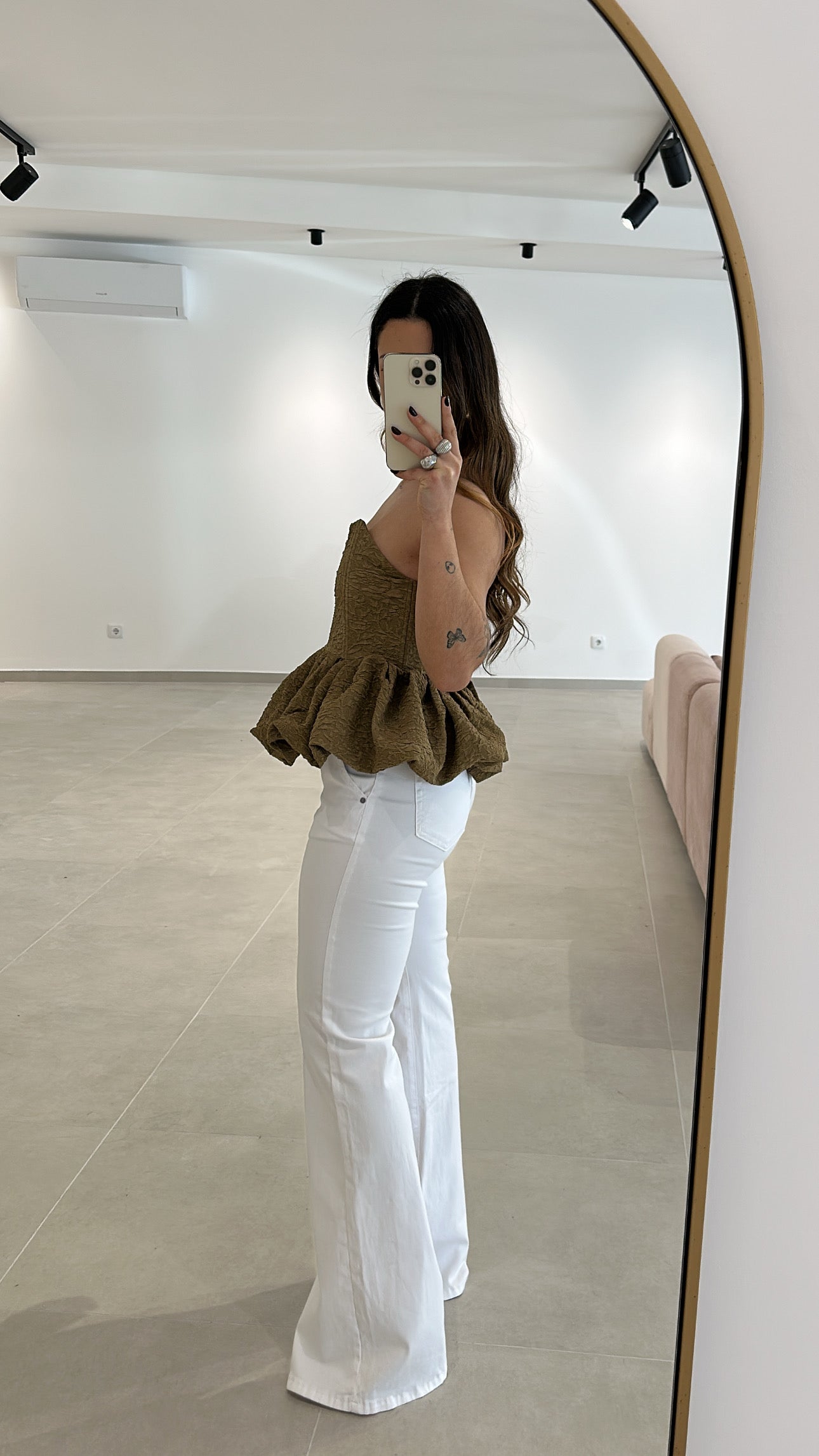 Jeans Boca de Sino Brancas