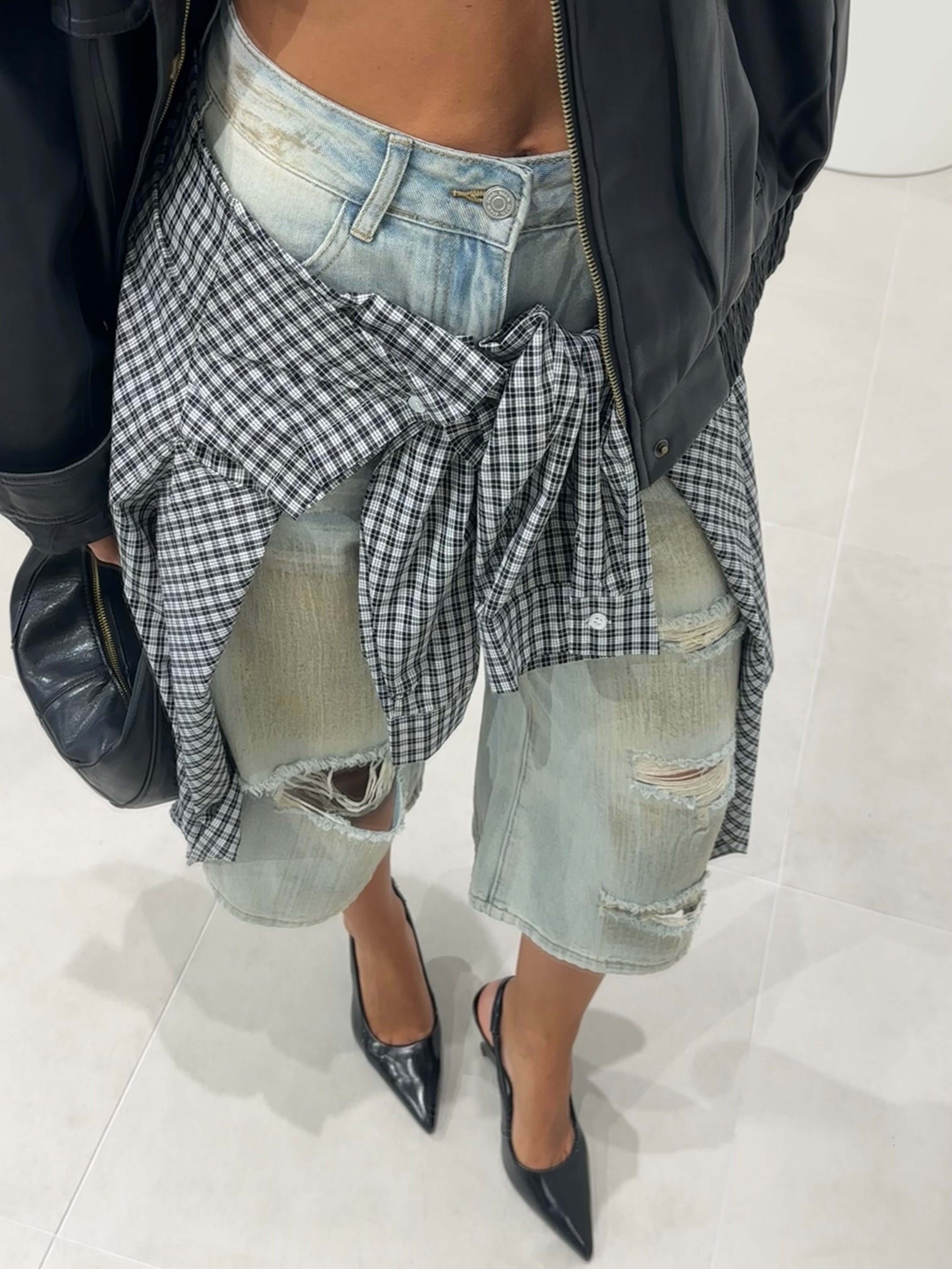 Denim Bermuda Shorts