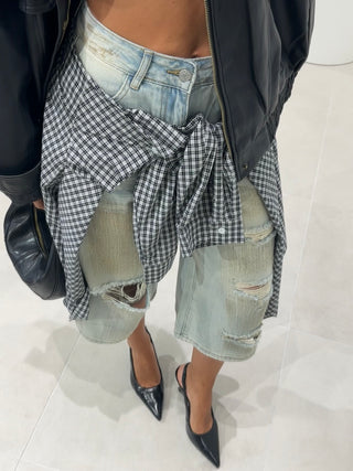 Denim Bermuda Shorts