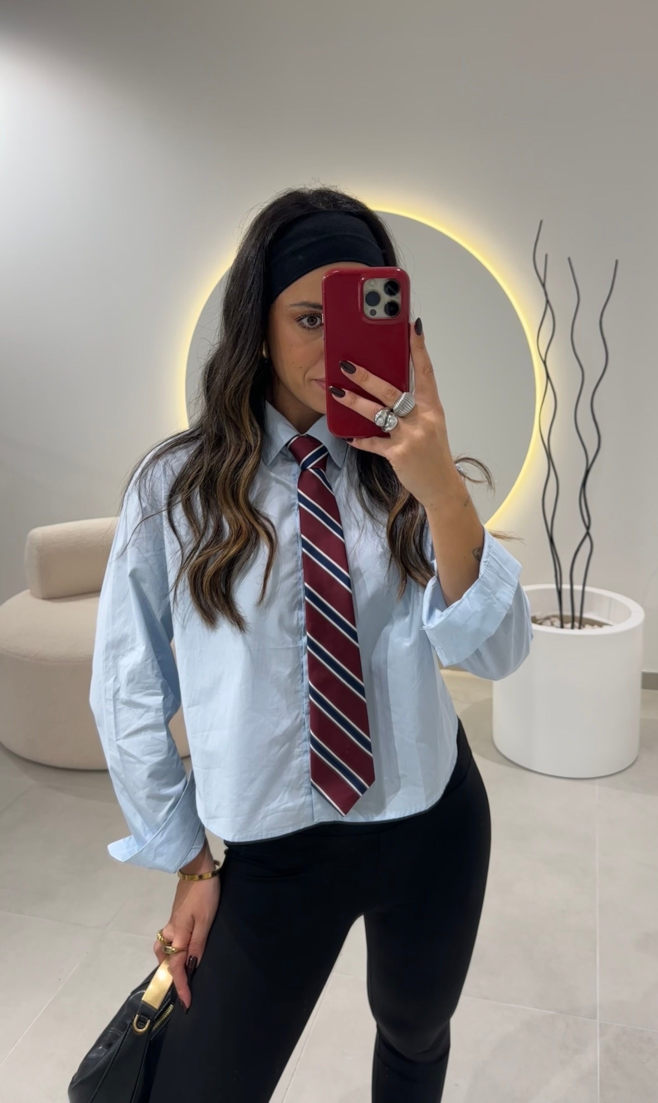 Baby Blue Cropped Shirt