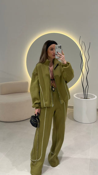Olive Bomber Jacket LUMIMA