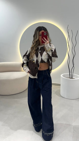 Diamond Pattern Cardigan