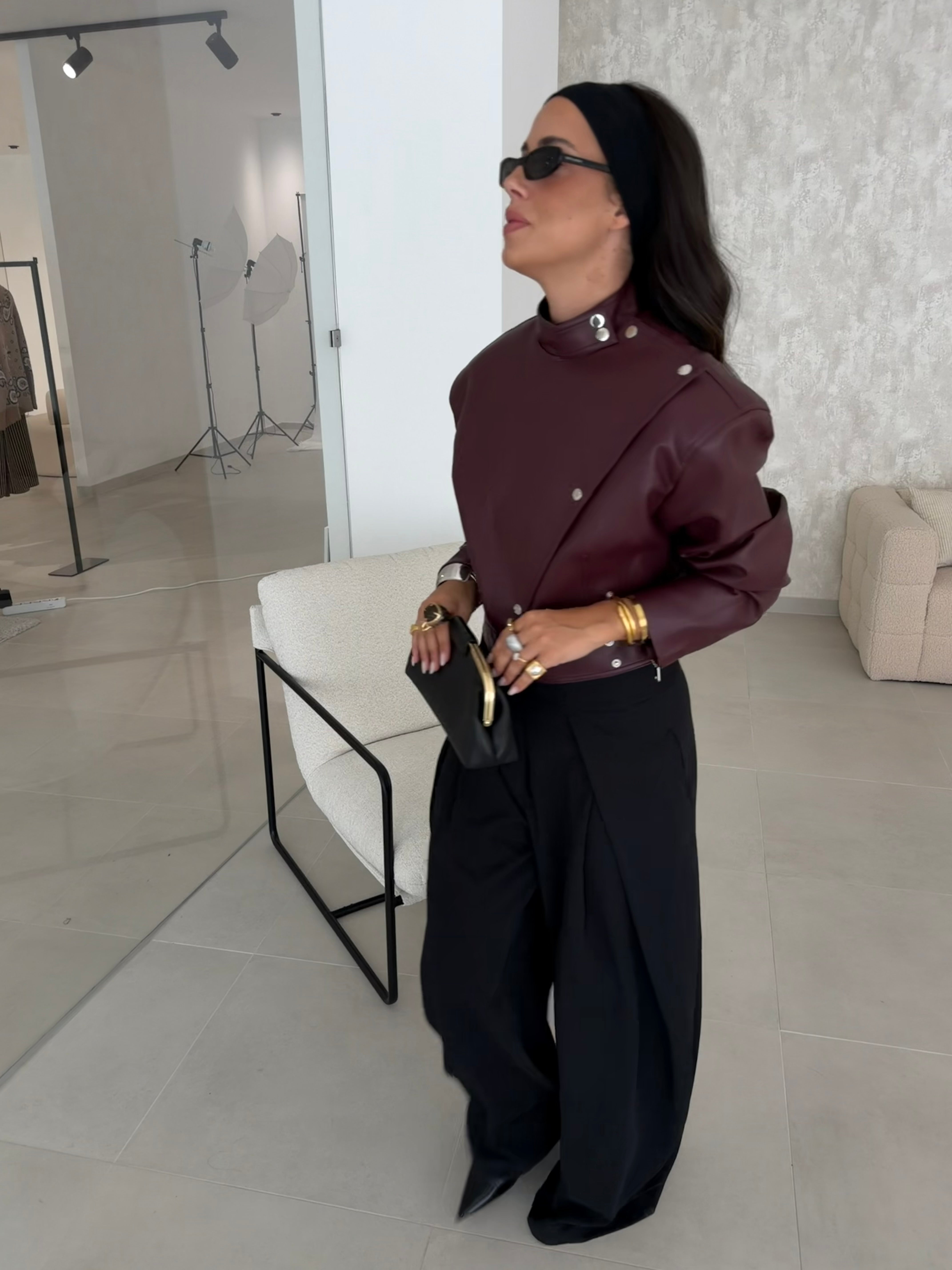 Burgundy Biker