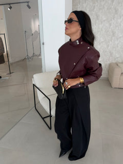 Burgundy Biker