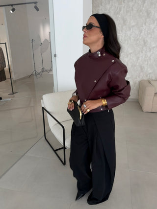 Burgundy Biker