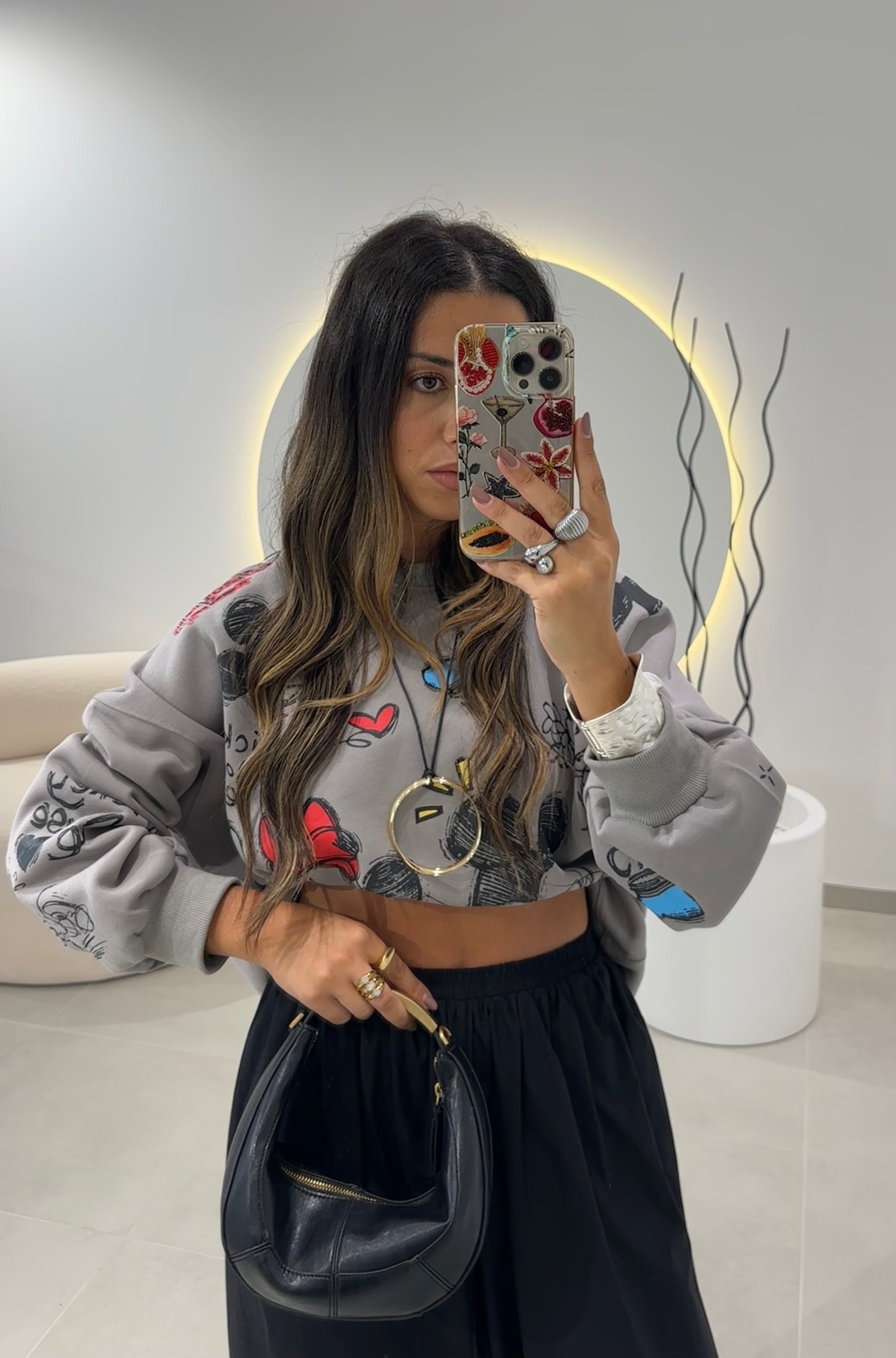 Grey Oversized Disney Sweatshirt