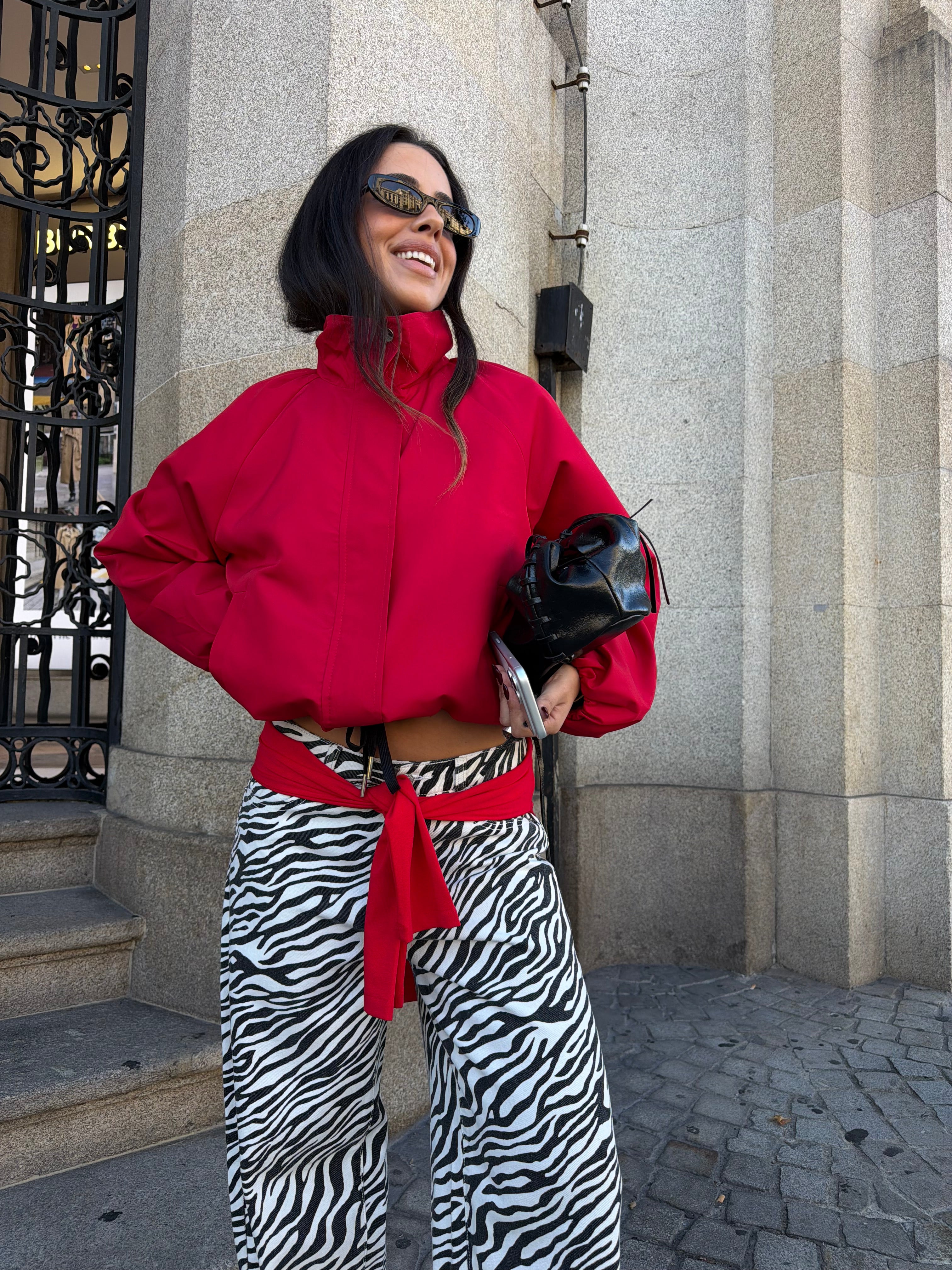 Red Bomber Jacket
