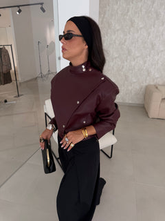 Burgundy Biker