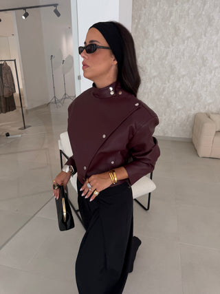 Burgundy Biker