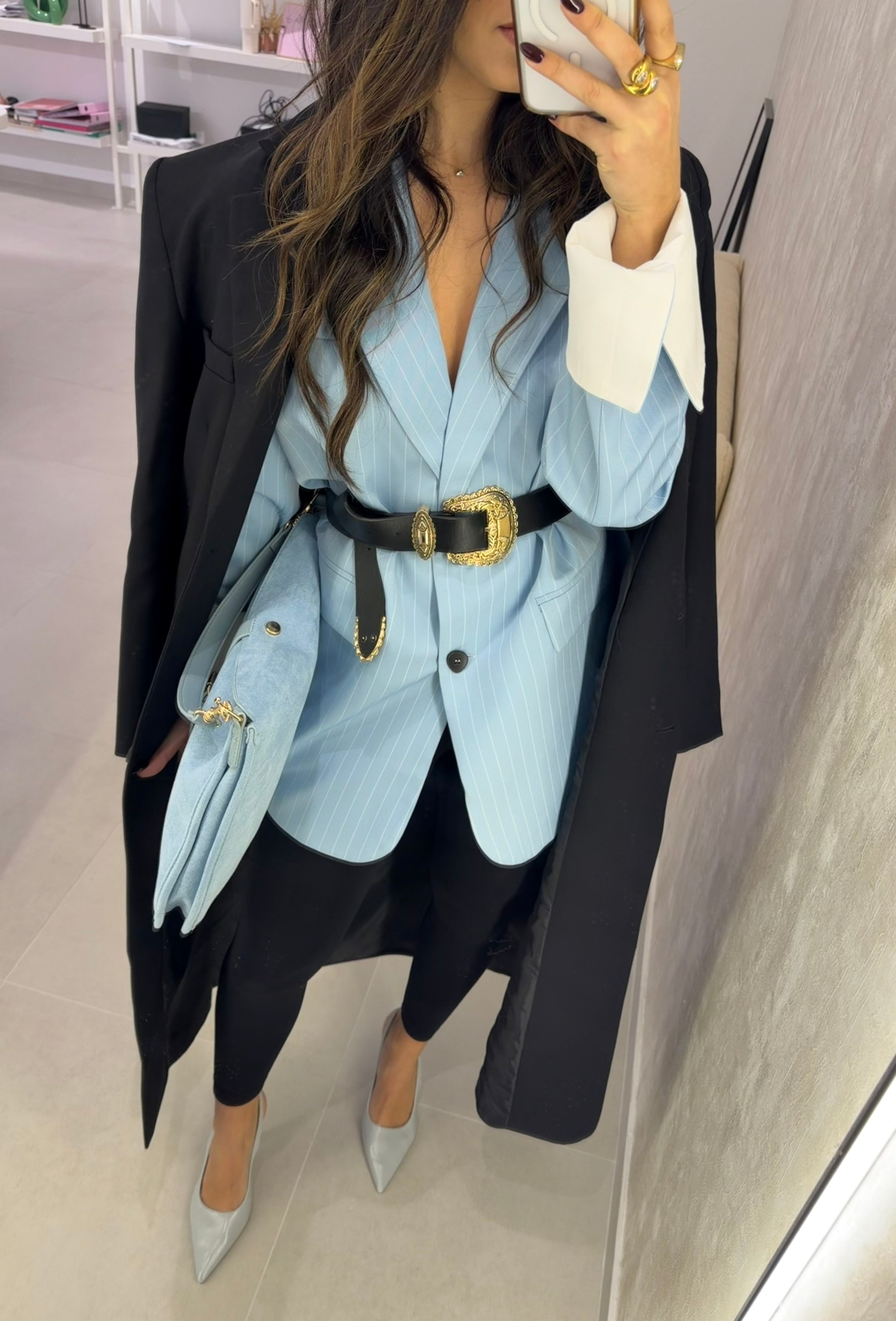 Blue Diplomatic Oversize Blazer