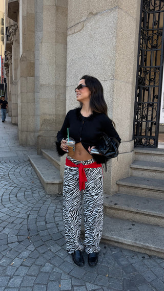 Zebra Denim Pants