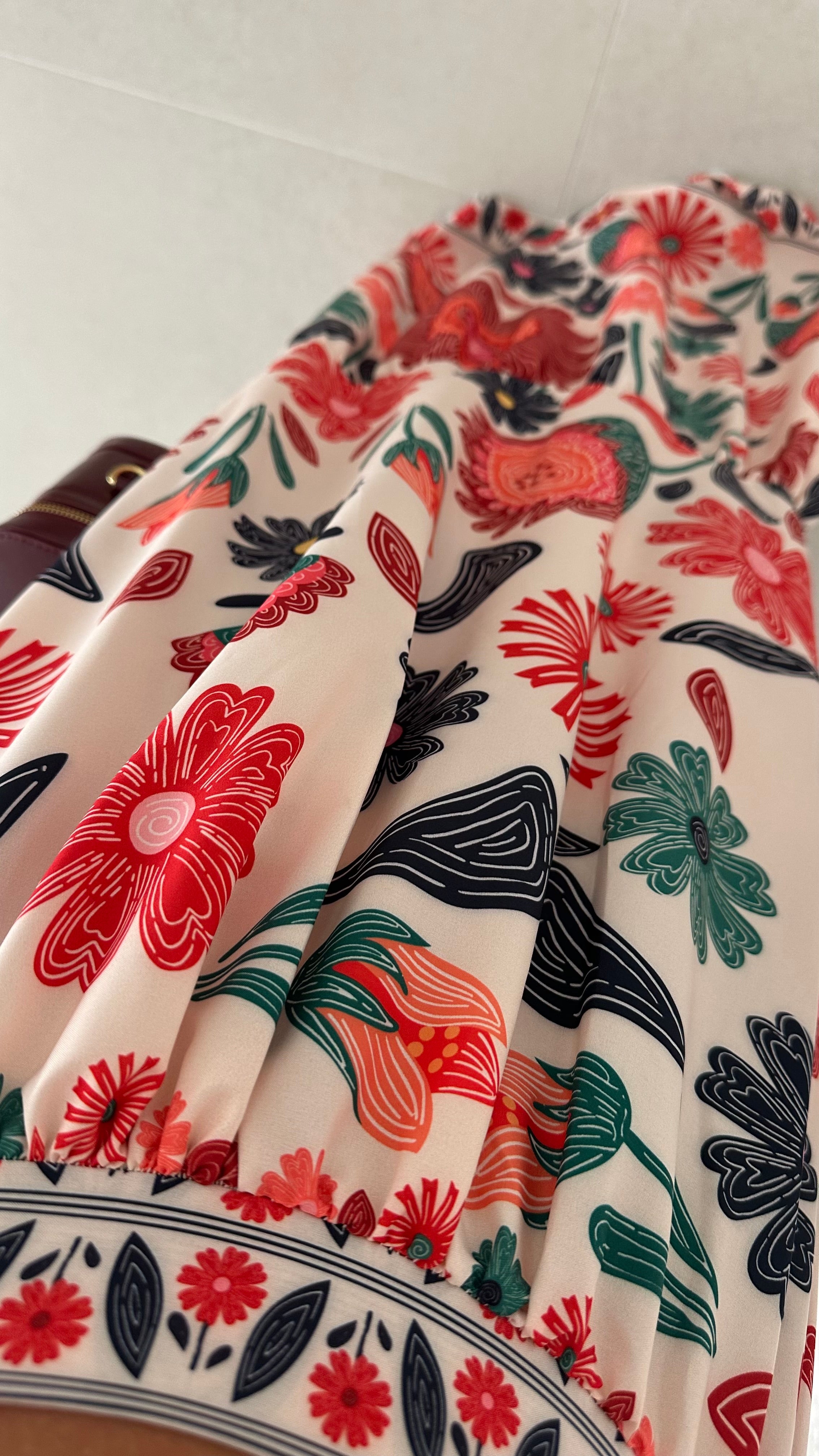 Conjunto Florido Saia Longa