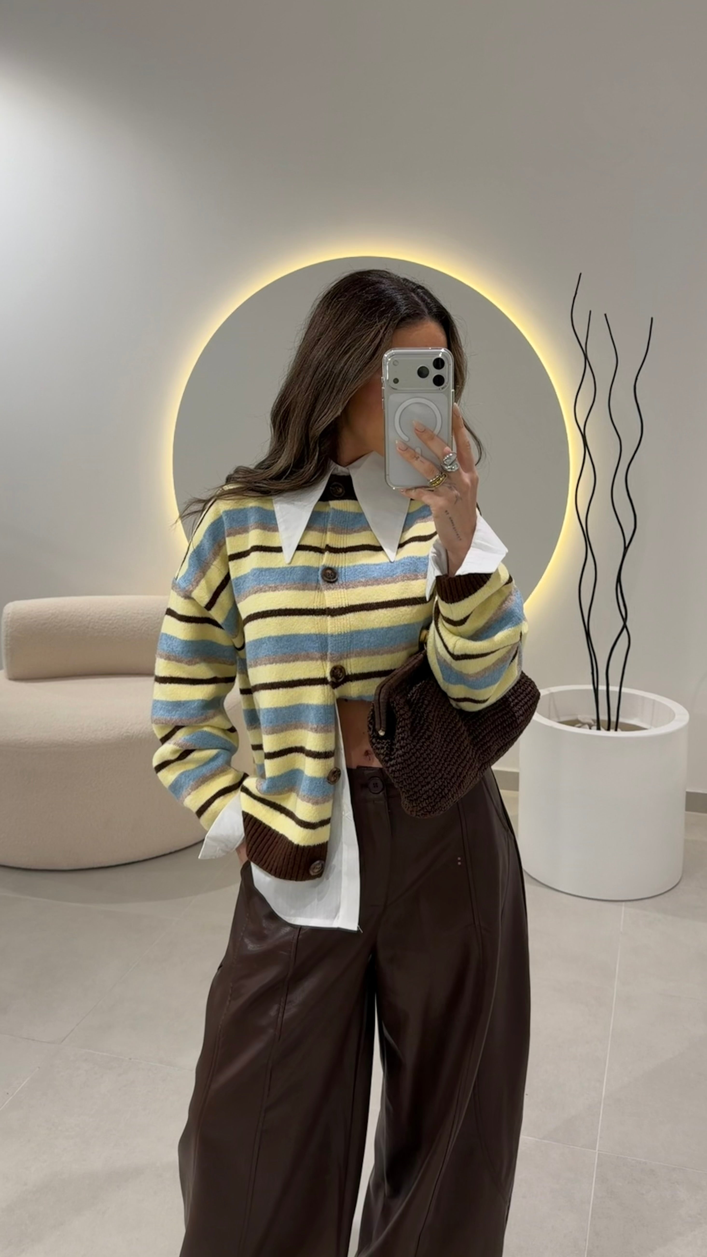 Blue and Yellow Cardigan