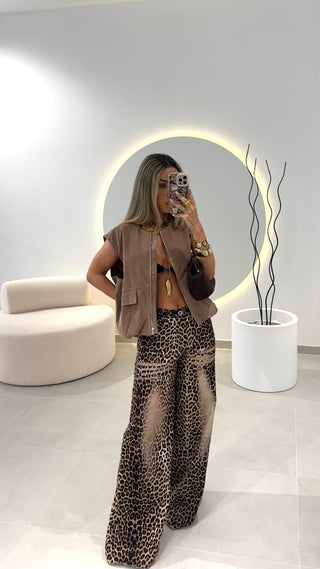 Leopard Print Jeans