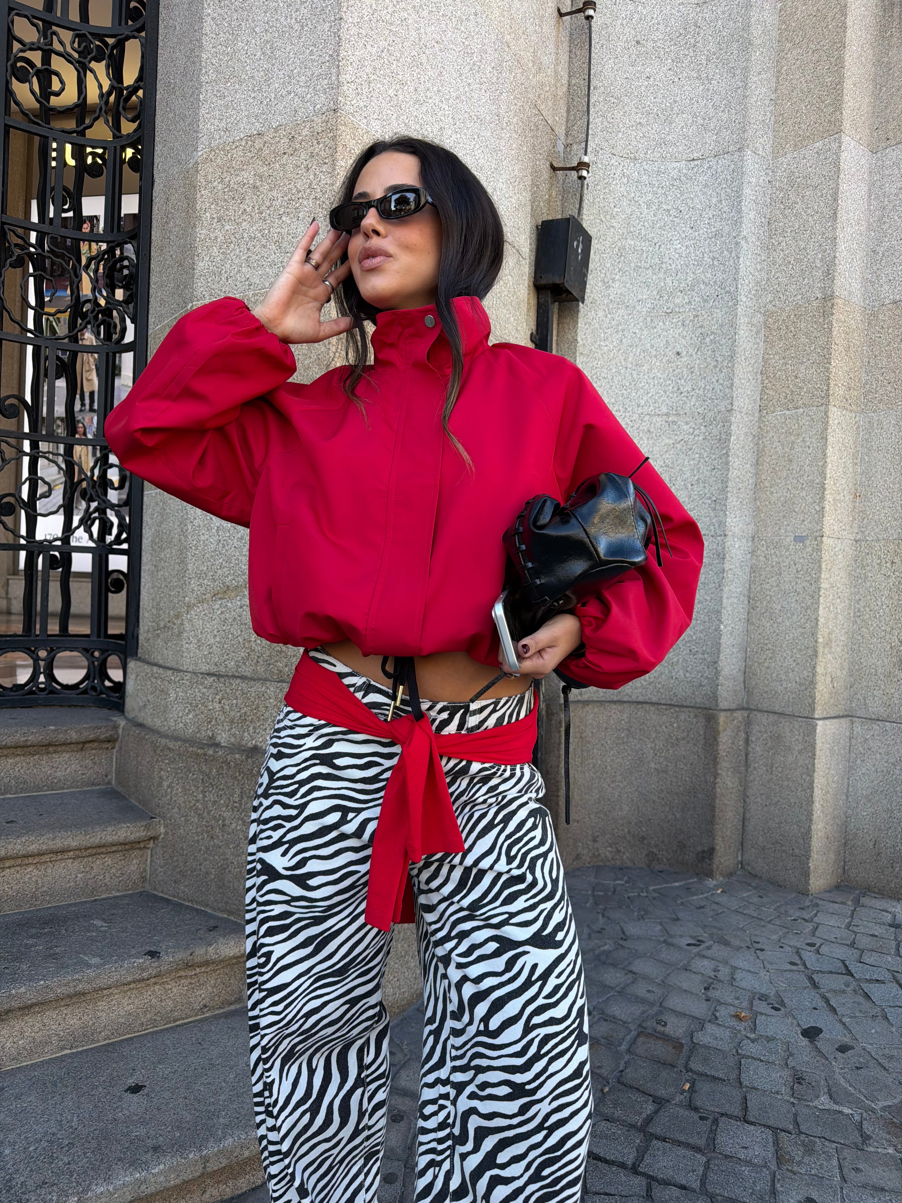 Red Bomber Jacket