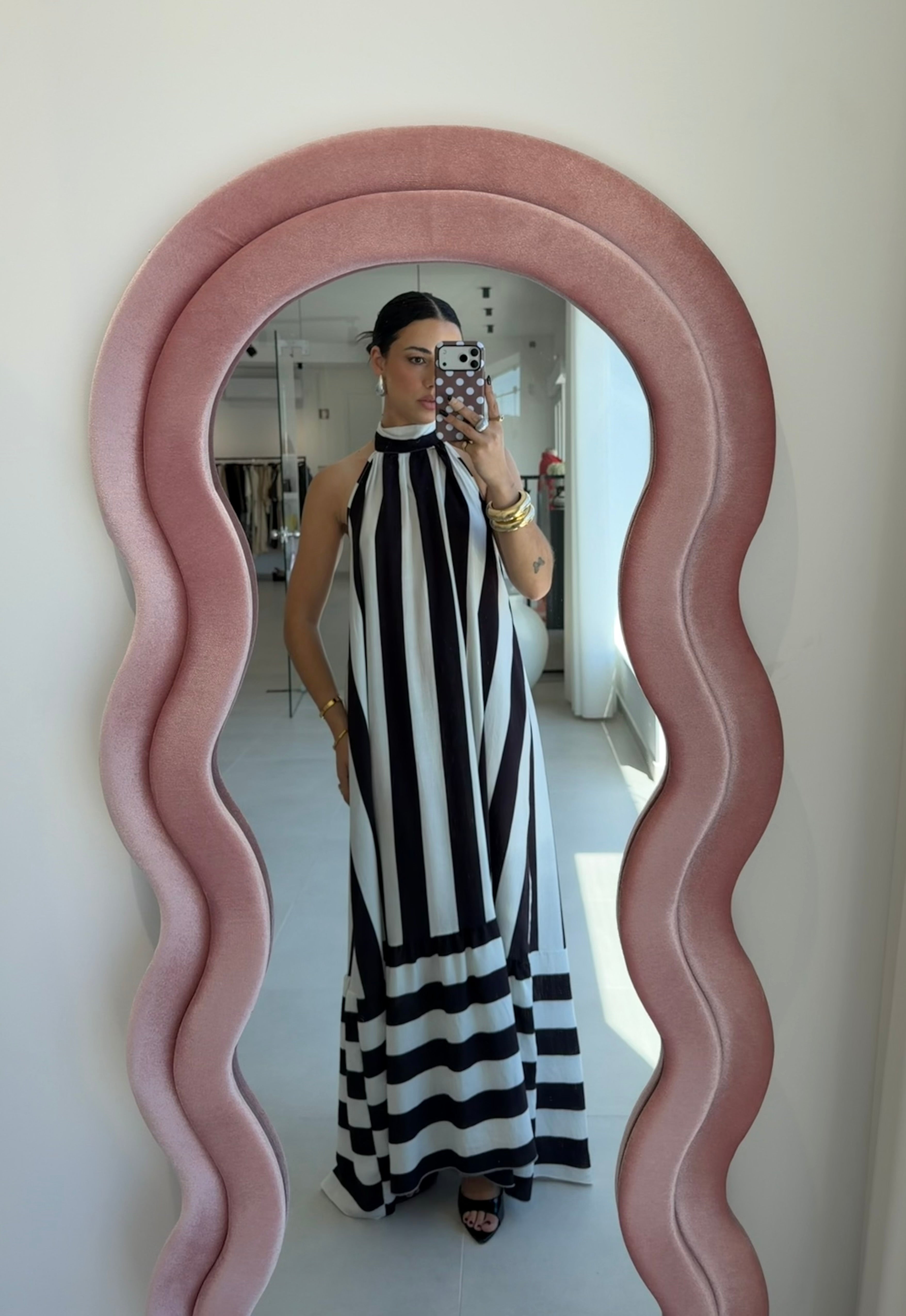 Maxi Black and White Dress