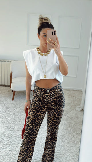 Jeans Leopardo Flare