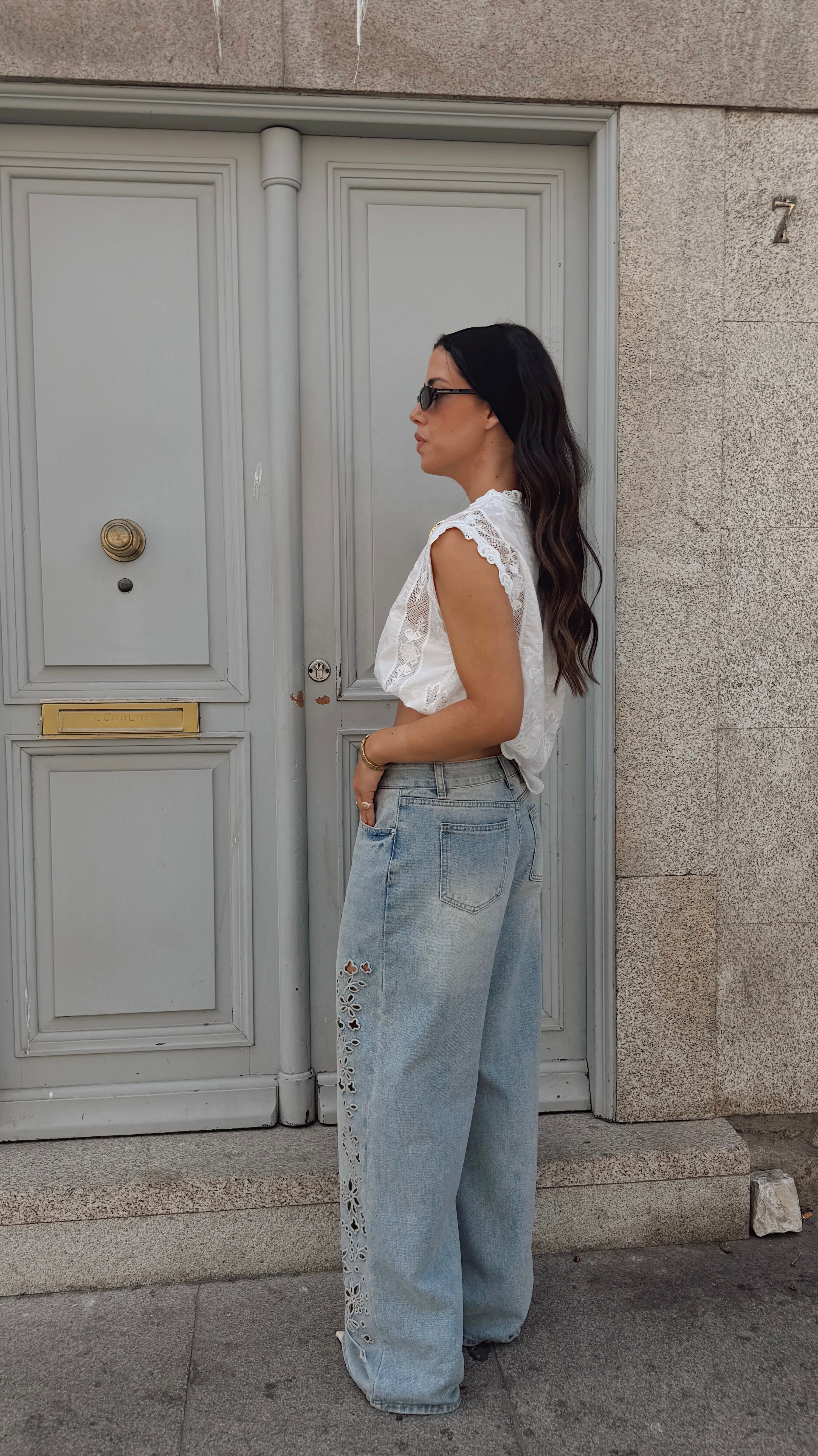 Lace White Blouse
