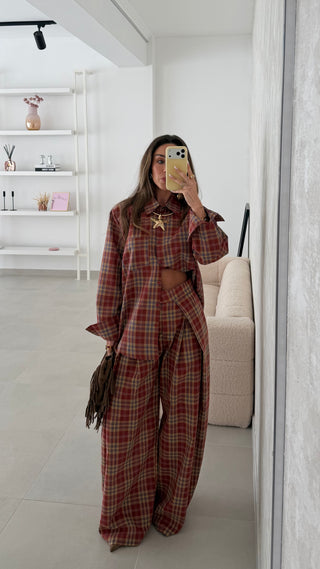 Terracota Checkered Set