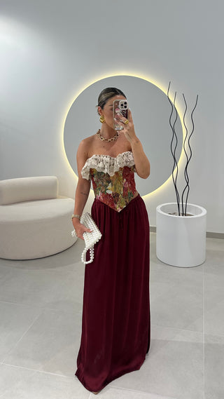 Saia Acetinada Bordeaux