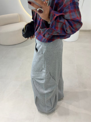 Grey Cargo Sweatpants