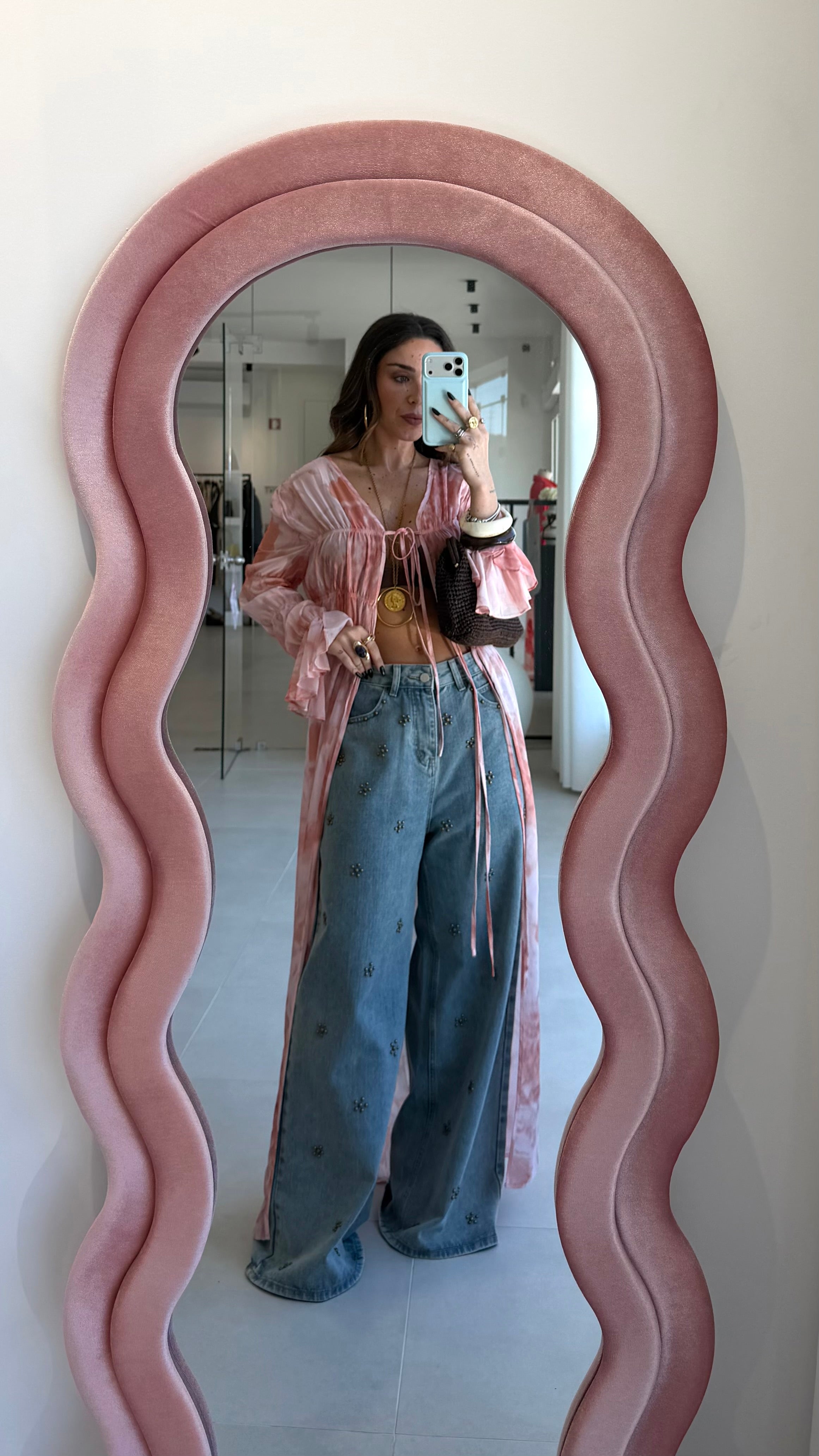 Pink Floral Kimono
