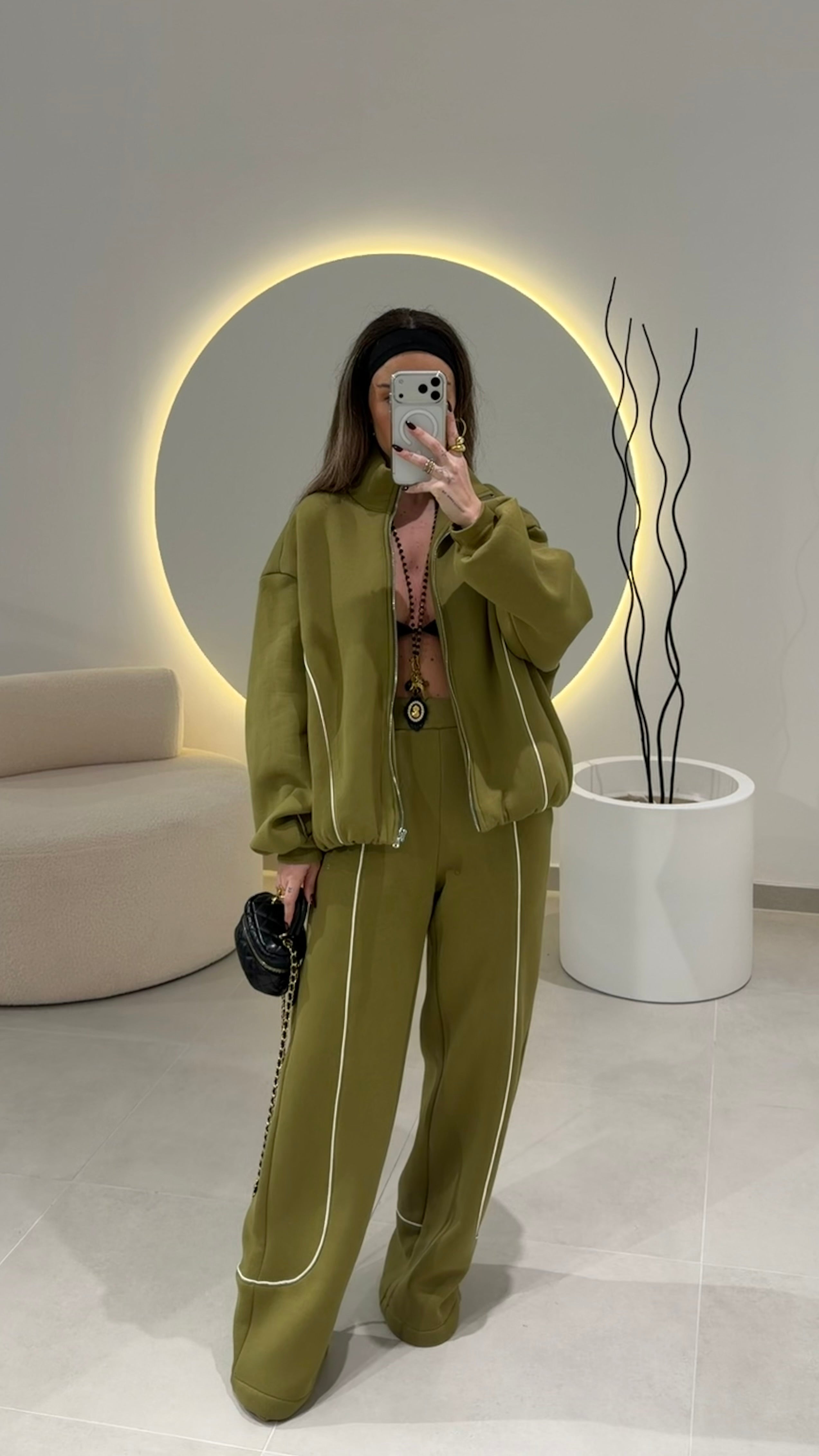 Olive Bomber Jacket LUMIMA