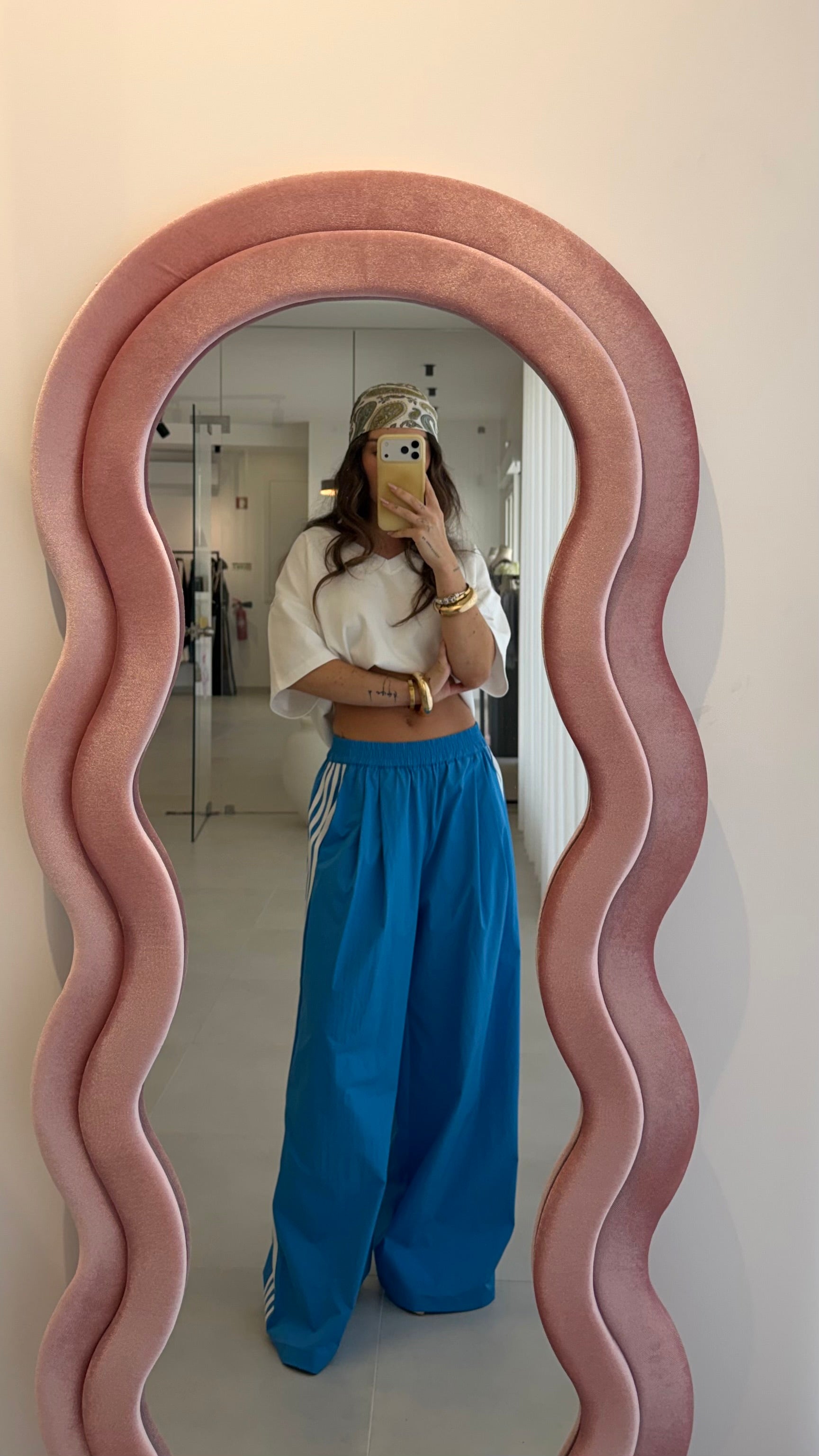 Blue Striped Pants