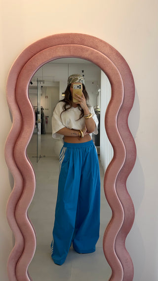 Blue Striped Pants