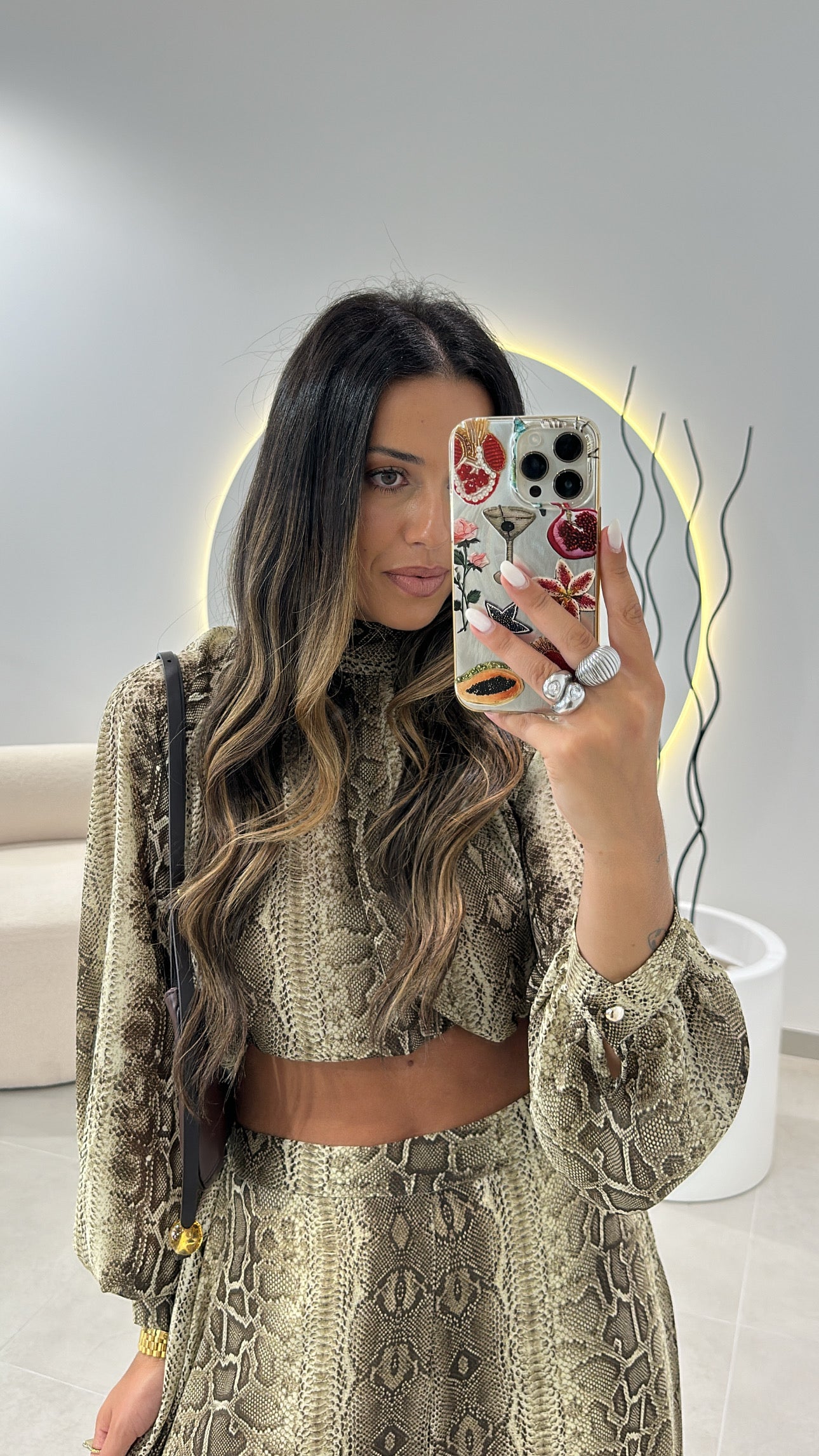 Conjunto Fluído Snake Print