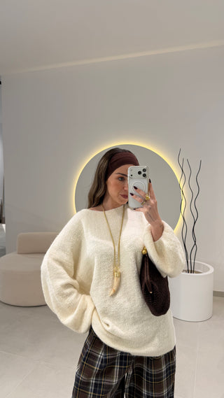 Cream Oversized Sweater
