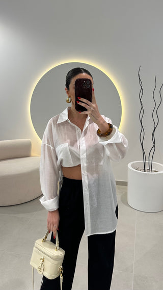 Camisa Organza Branca