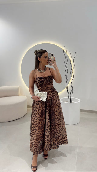 Vestido Leopardo Corset