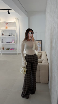 Checkered Brown Pants Lumina