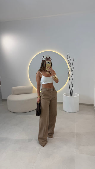 White Crop Top Lumina