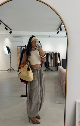 Vichy Bombacha Pants