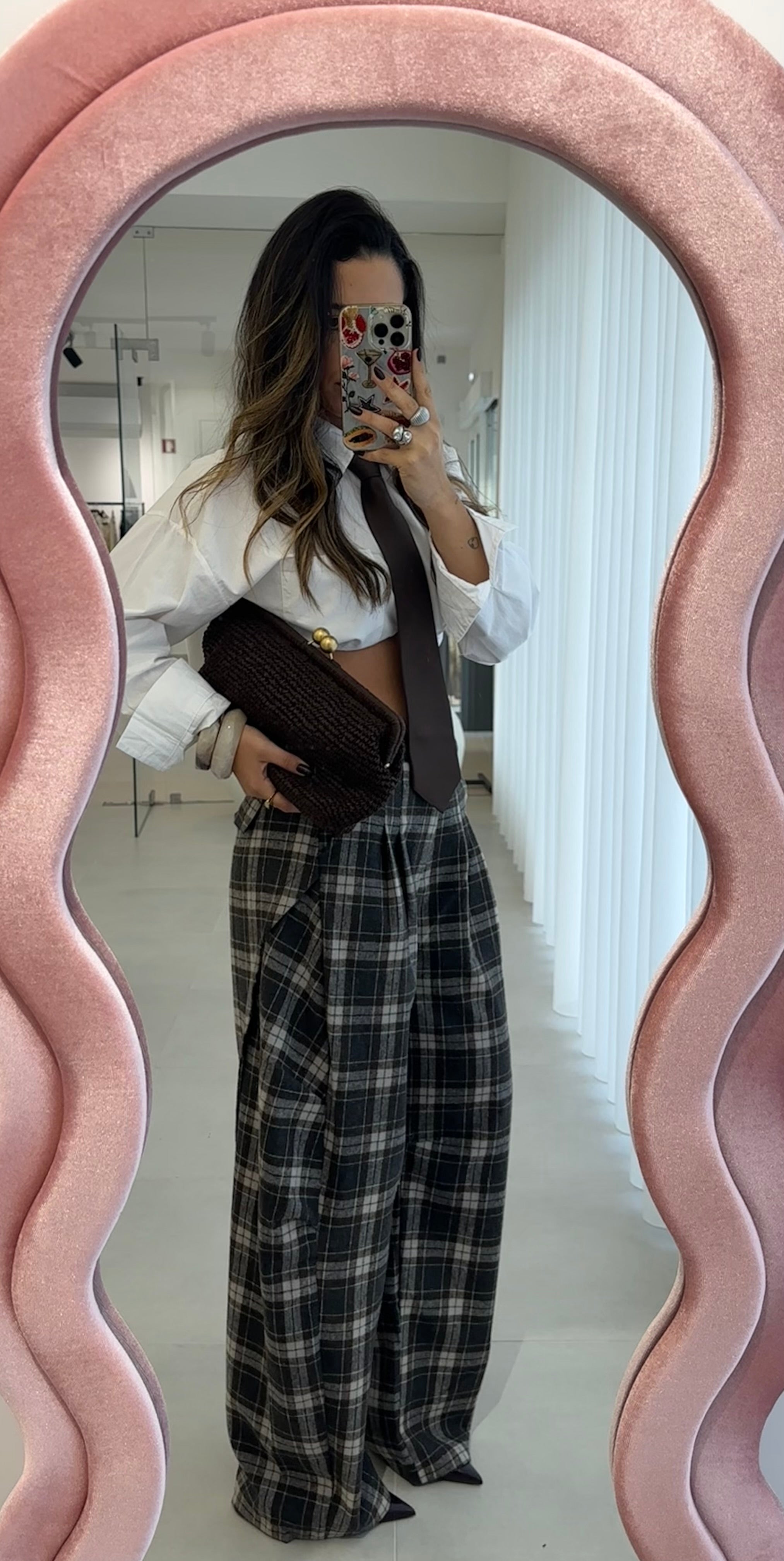 Plaid Balloon Trousers