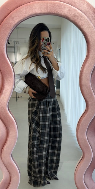 Plaid Balloon Trousers