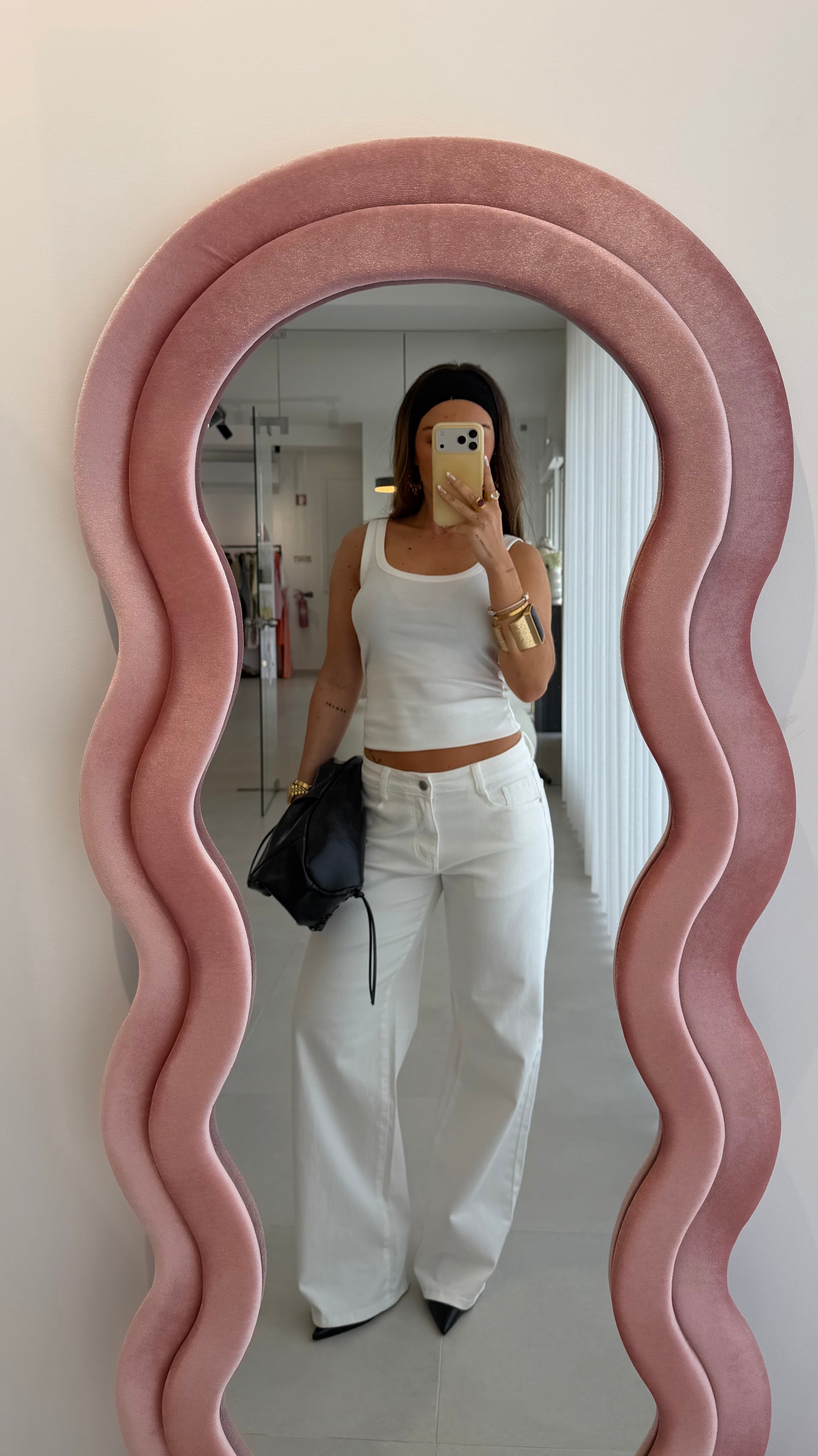 White Star Mid-Rise Jeans