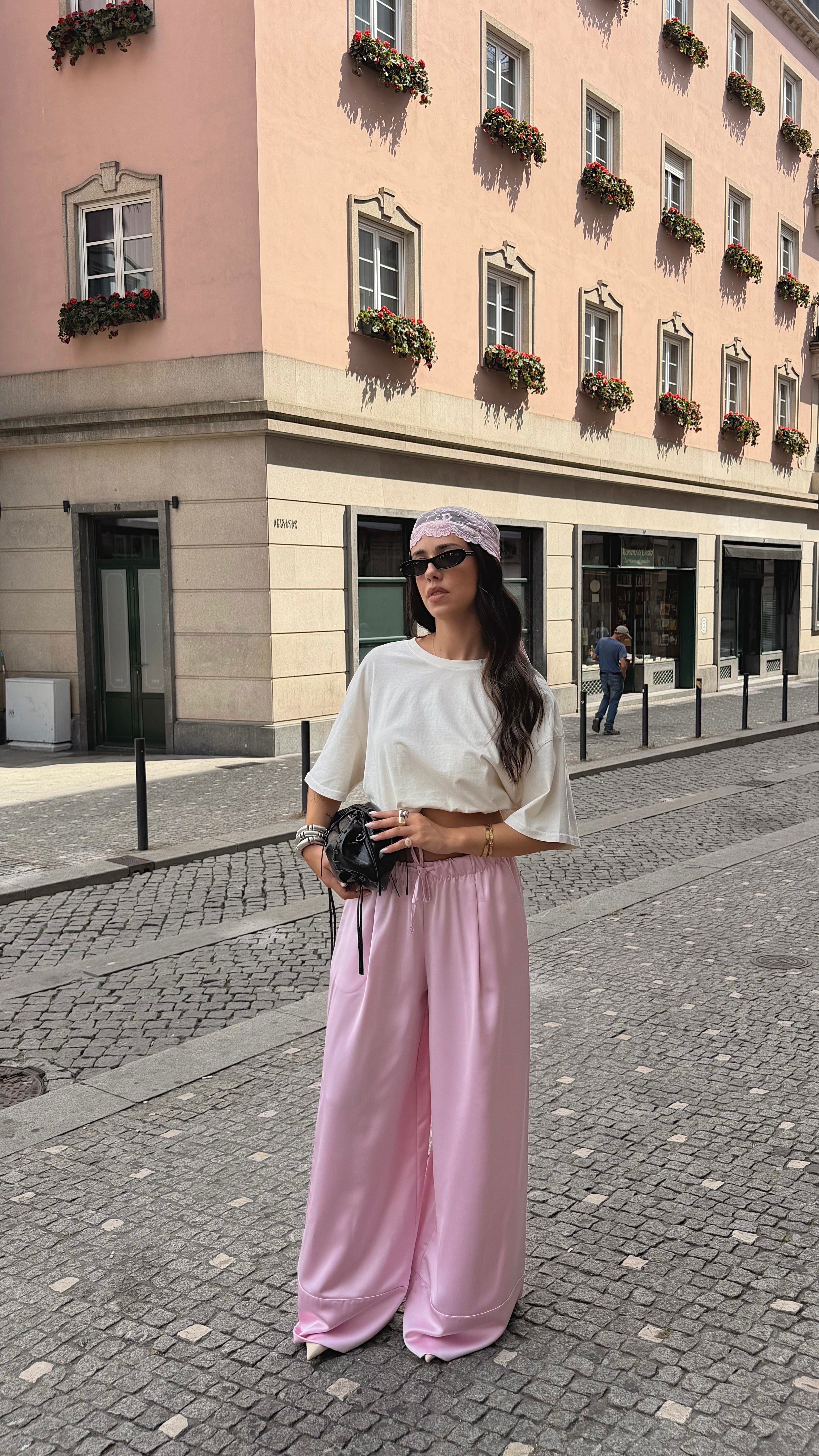 Pink Satin Pants