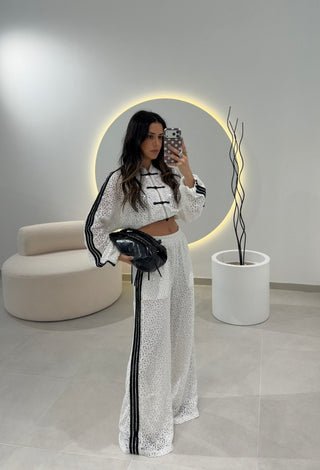 White Sequin Pants Lumina
