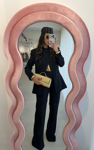 Black Classic Flared Pants Lumina