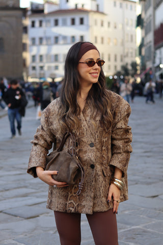 Snake Print Blazer Oversize LUMINA